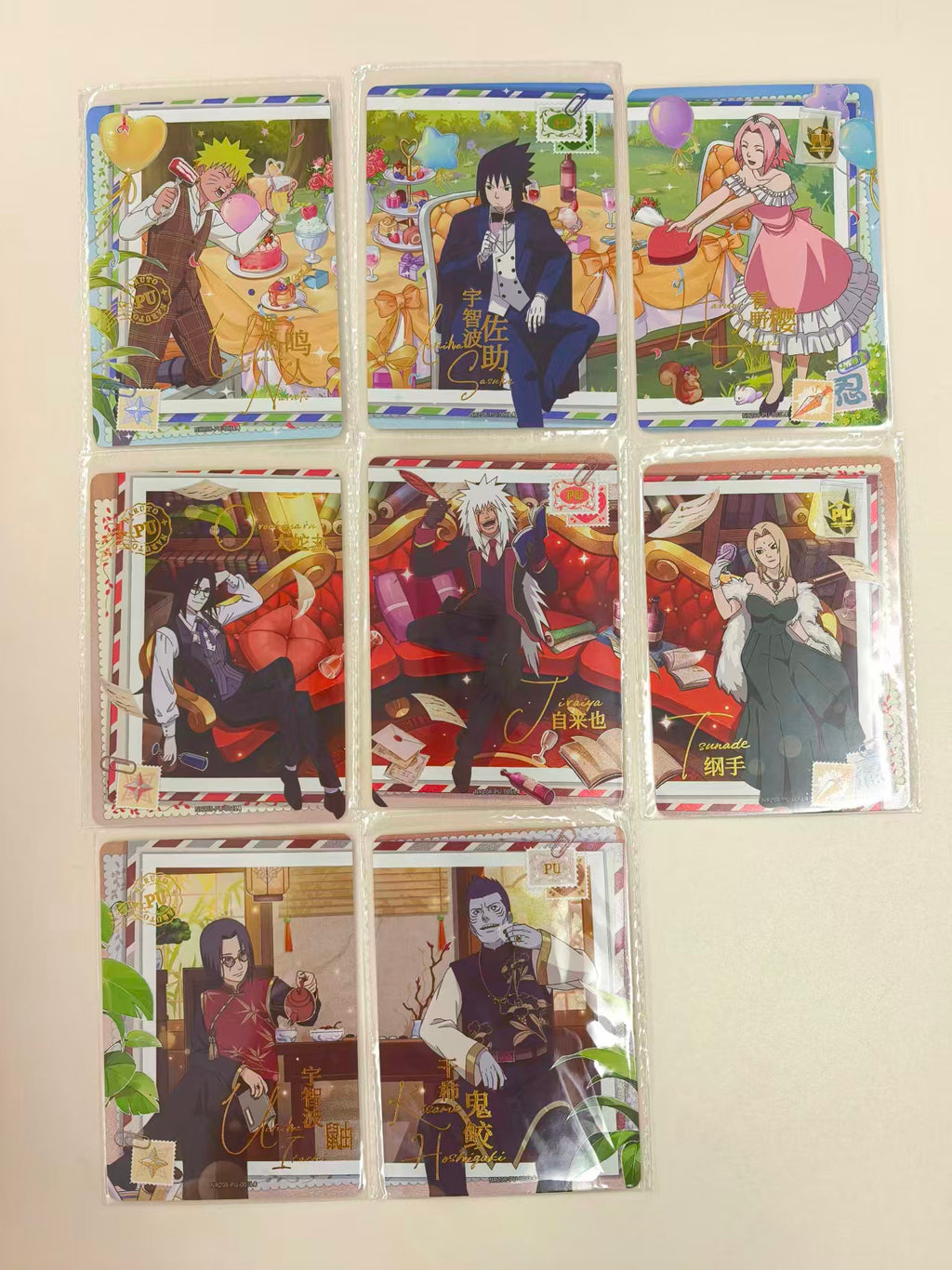 Naruto Kayou Card Series 8 #NRZ08-PU Naruto Uzumaki Sasuke Full Set 1-8